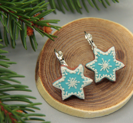 vánoční perníčky jakovločky .. s modrou polevou