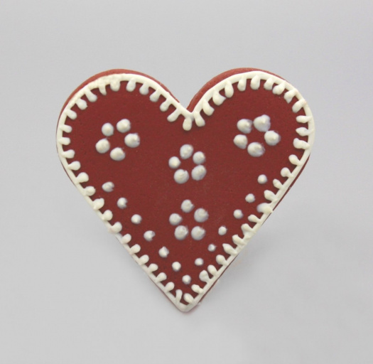 perníkové srdce .. brož perníček