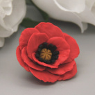 vlčí mák .. brož 3,5 cm