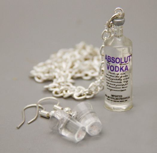 souprava Vodka Absolut s panáky