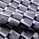 SLEVA - látka černobílá Geometrie