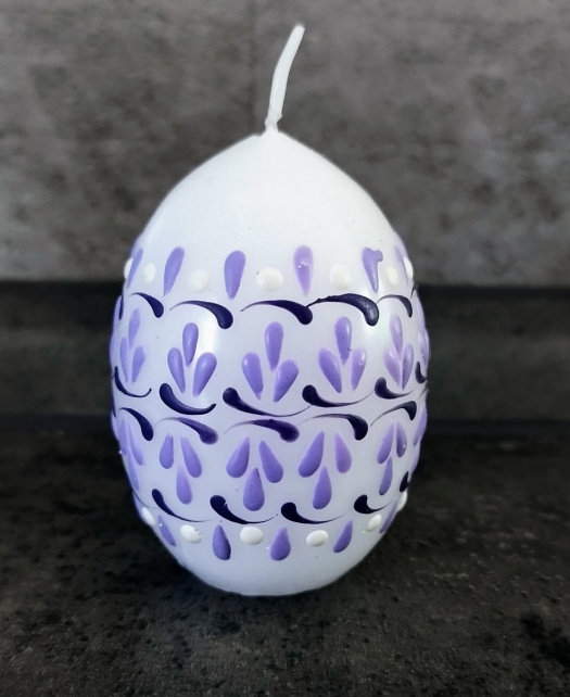 Svíčka ručně zdobená