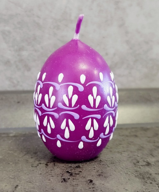 Svíčka ručně zdobená