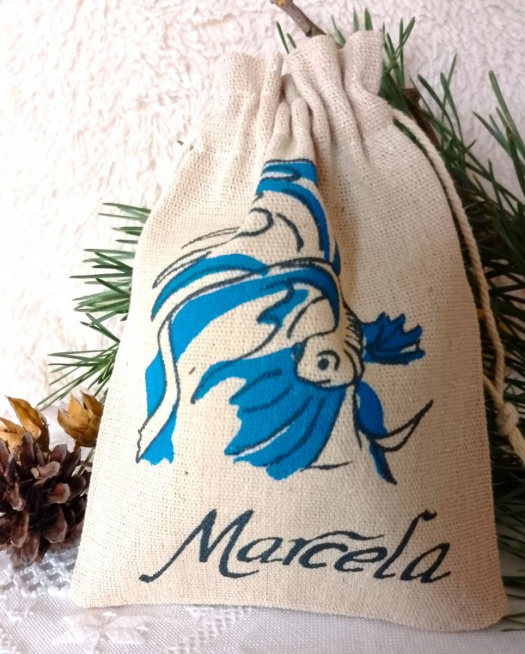 Malovaný dárkový pytlík - Marcela
