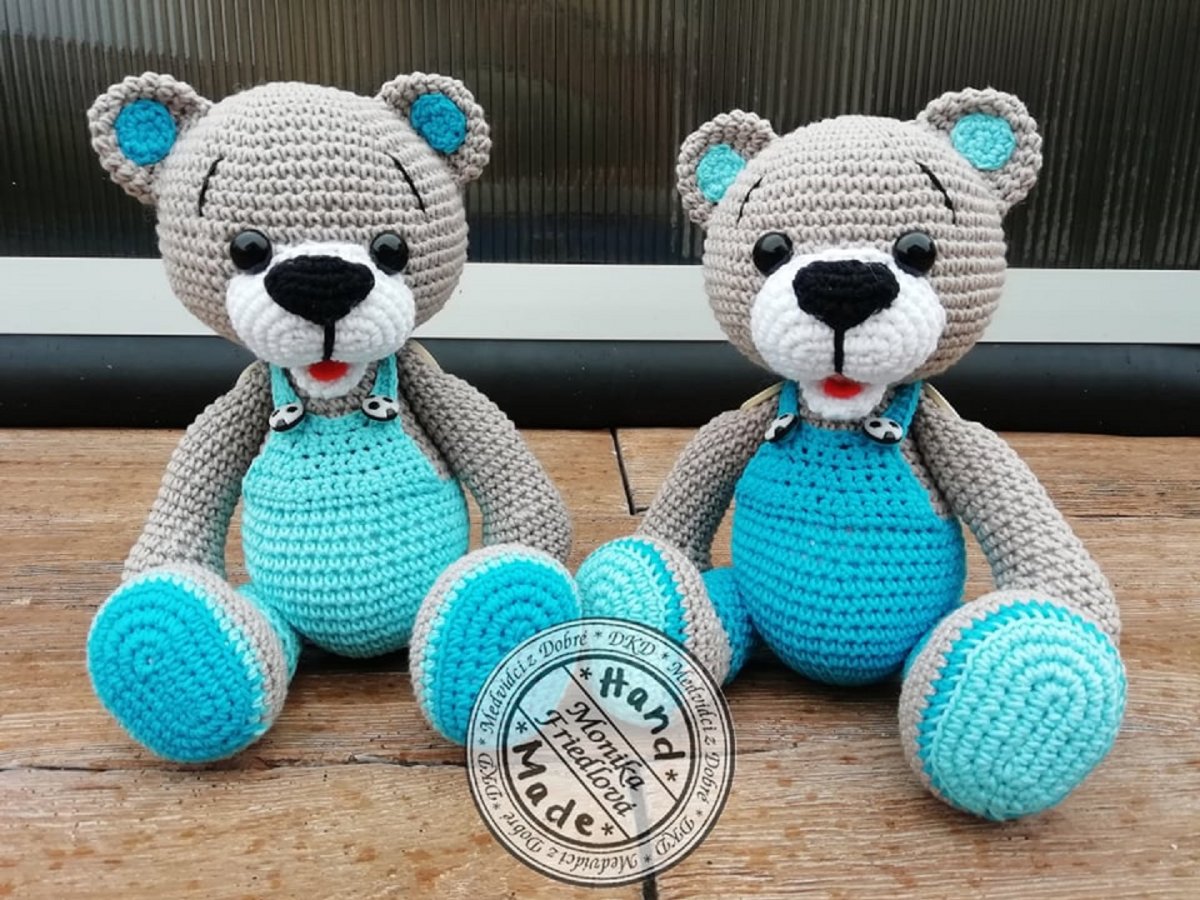 Medvídek v monterkách - návod v PDF