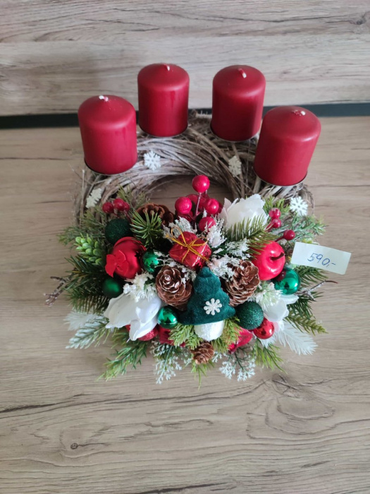 Adventní věnec zelené svíčky