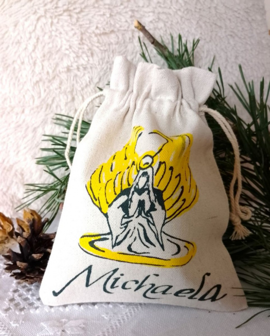 Malovaný dárkový pytlík - Michaela