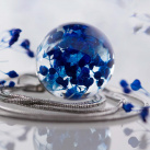 Modrý náhrdelník s pravými květy
