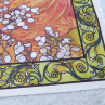 Velký bavlněný panel A.Mucha - Topaz