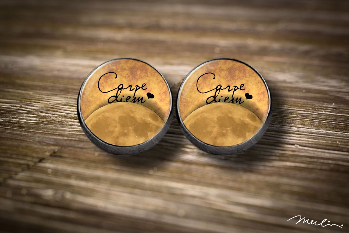 Náušnice - Carpe diem - Užívej dne