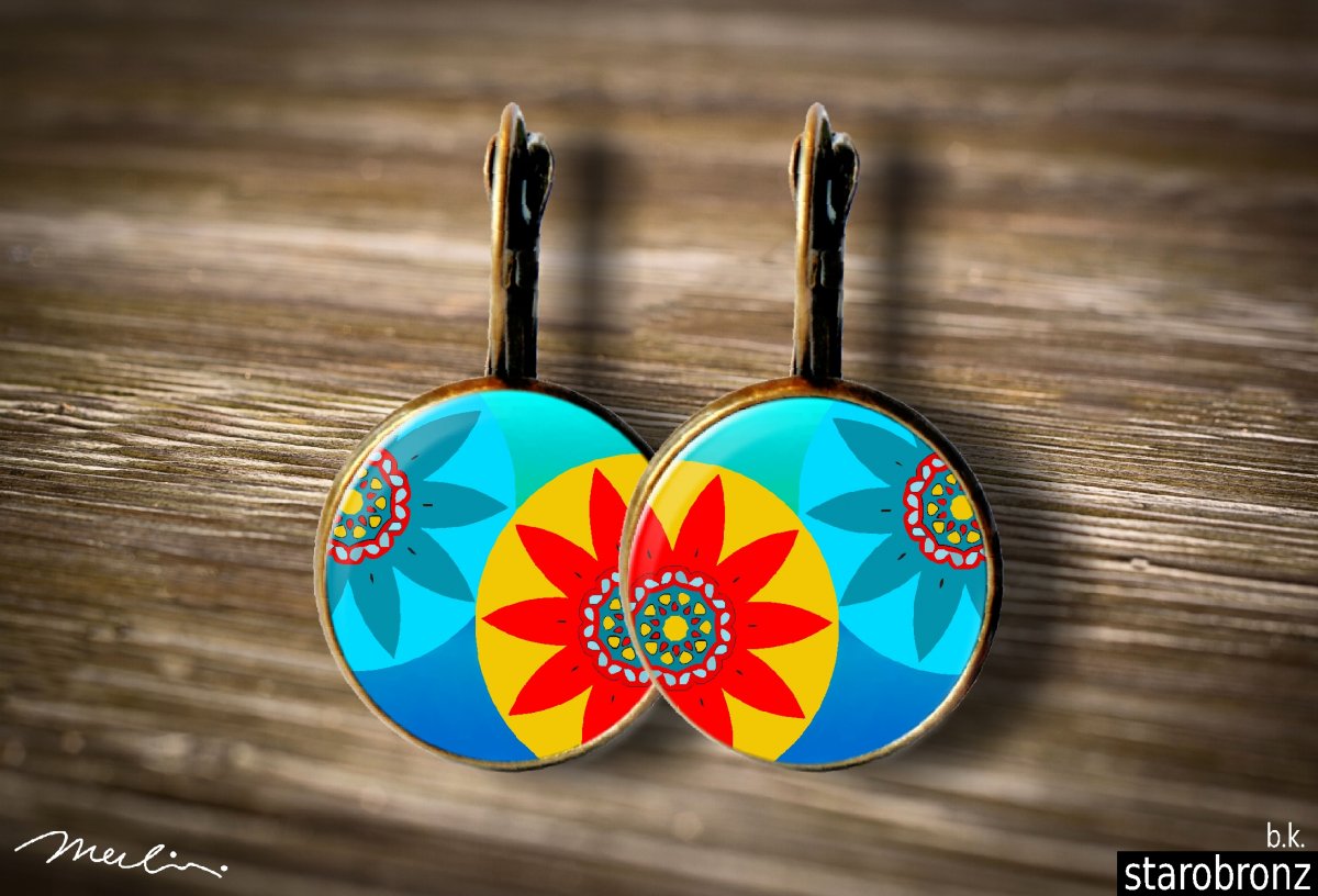  Náušnice - Magical Spring - Kouzelné jaro - Boho