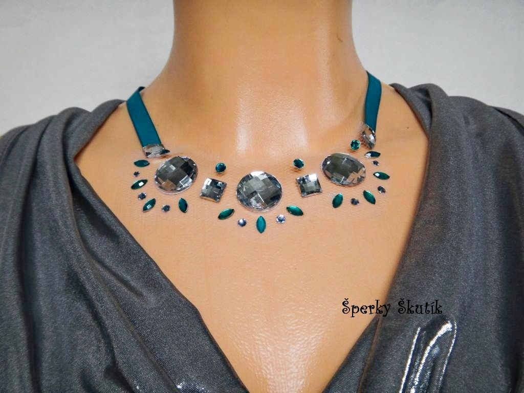 NA0059 - Tmavá zeleno-tyrkysová eletance