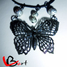 Náhrdelník - Černý motýl NHO5