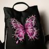 Vyšívaný batoh Safe - Motýl růžový