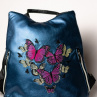 Vyšívaný batoh Safe - Motýli na modré