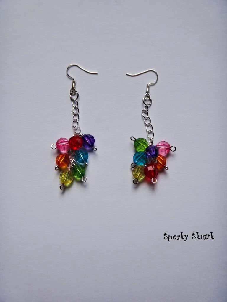NU0020 - Duhové korálkové náušnice