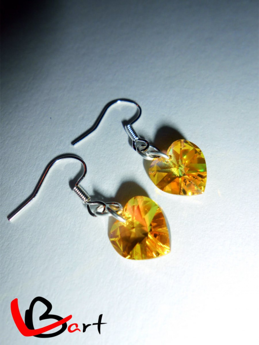 Náušnice - Swarovski Elements-LIGHT TOPAZ NUS11