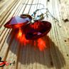 Náušnice - Swarovsky Elements RED MAGMA NUS19