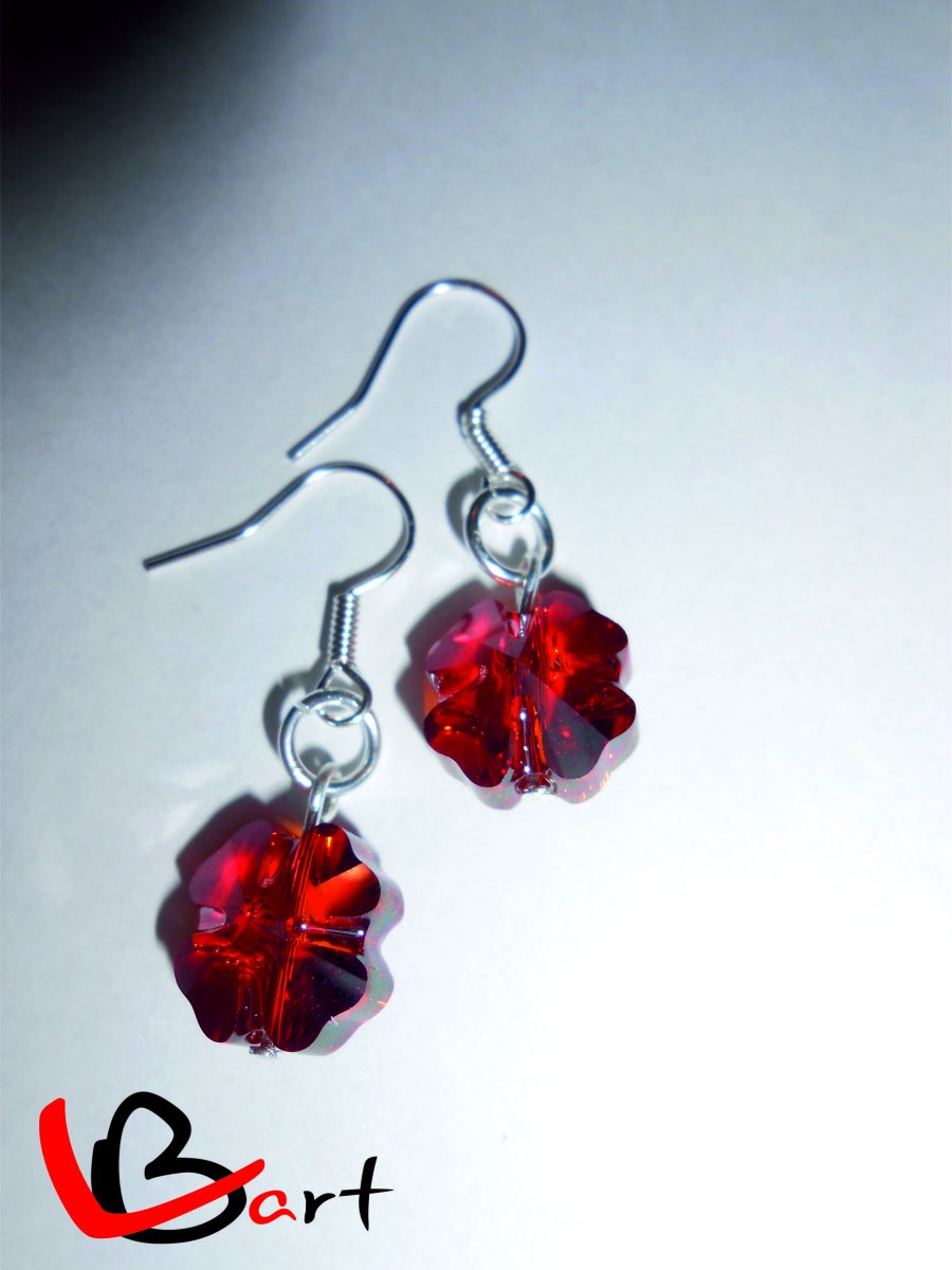 Náušnice - Swarovski Elements-CRYSTAL RED MAGMA  NUS1