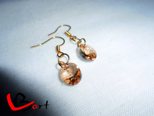 Náušnice - Swarovski Elements-CRYSTAL GOLD SHADOW  NUS2