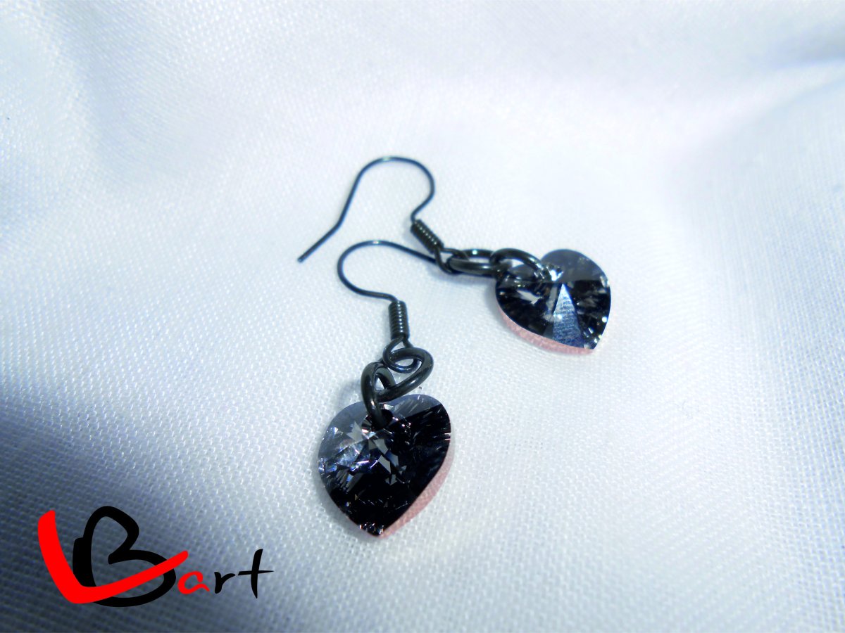 Náušnice -Swarovski Elements-JET  NUS5