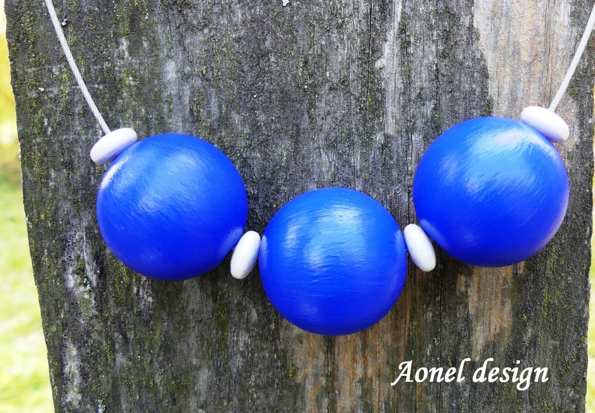 Námořnický náhrdelník ze dřevěných korálků III.