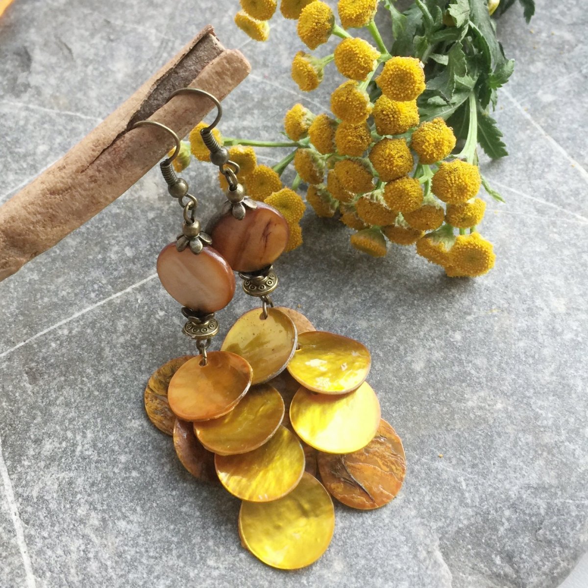 Náušnice perleťovky sluníčkové