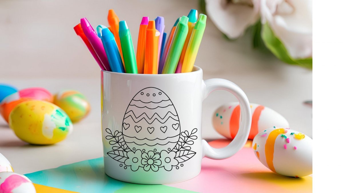 Hrnek k vymalování Velikonoční vajíčko