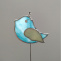Ptáček - skleněný zápich - Tiffany