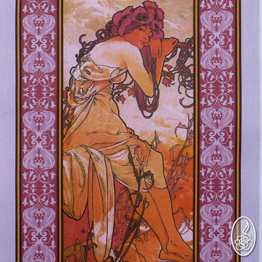 SLEVA - látkový panel Alfons Mucha - Léto