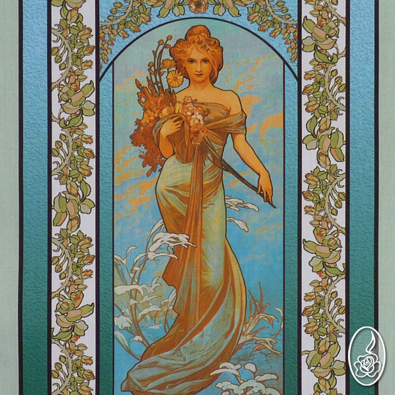 Látkový panel Alfons Mucha - Jaro