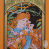 Látkový obrázek Alfons Mucha - Kopretina