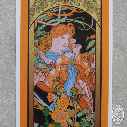 Látkový obrázek Alfons Mucha - Kopretina