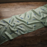 Levandule - zelená hedvábná šála