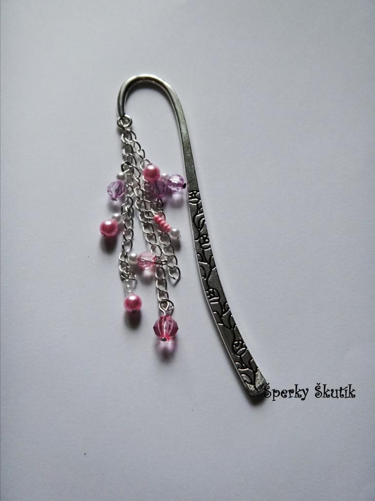 OS0002 - Růžová korálková záložka