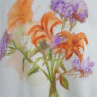 Tričko malované Polní lilie