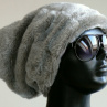 Oversized Hipster Hat/Grey/FakeFur