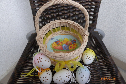 Košíček na 10 vajíček - malovaná vajíčka