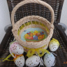 Košíček na 10 vajíček - malovaná vajíčka