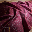 Spirály - bordová hedvábná šála