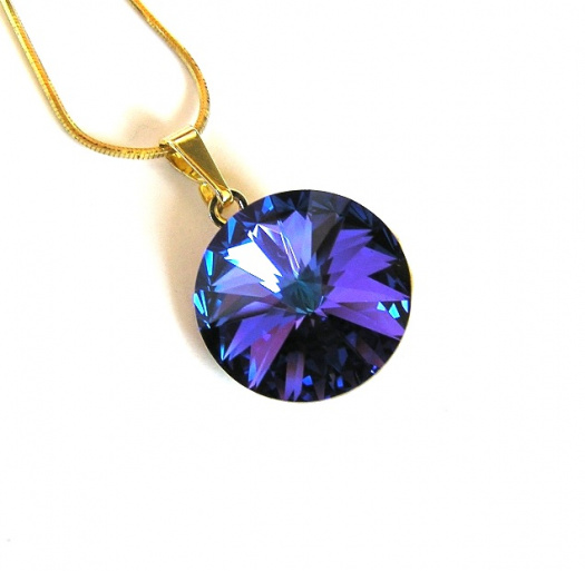 Rivoli Swarovski Heliotrope - přívěsek s řetízkem