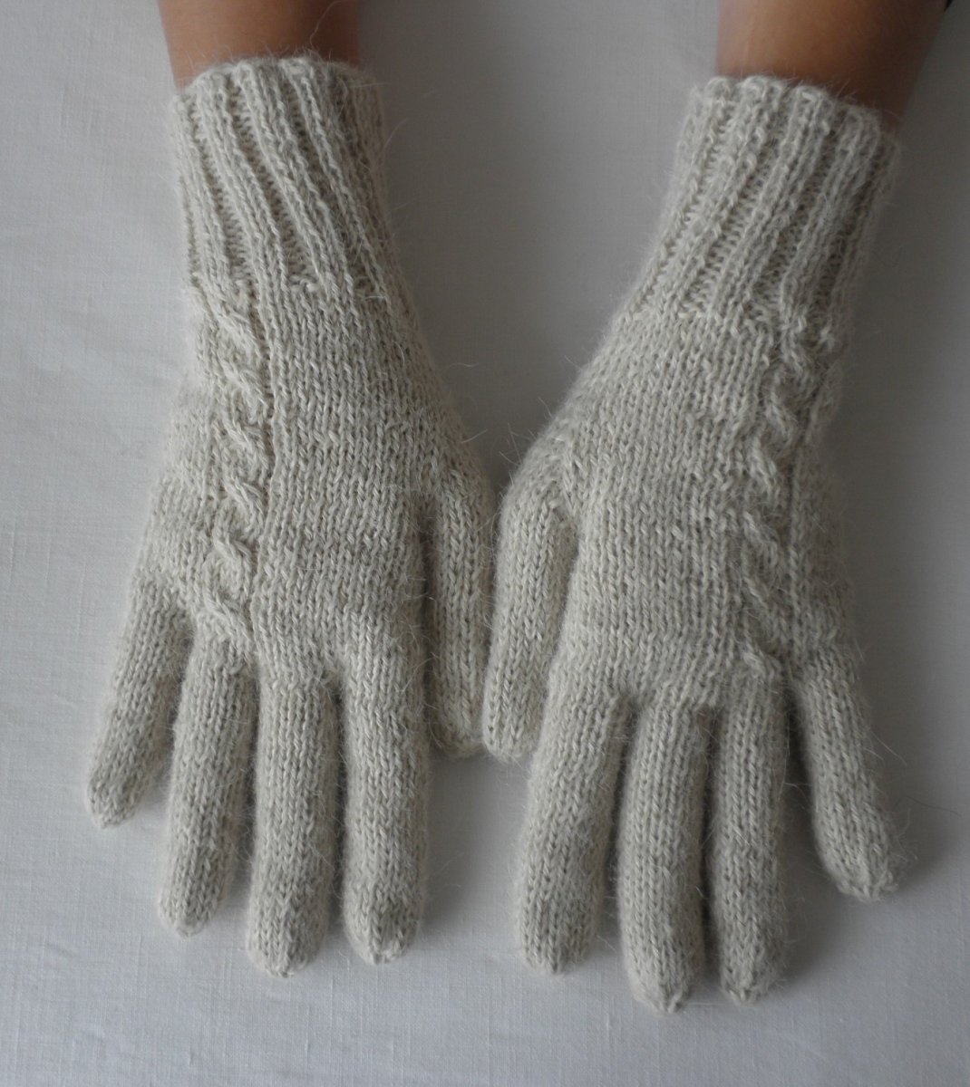 Rukavičky v přírodní bílé