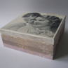 Dřevěná krabička 16 x 16 cm - Staré časy