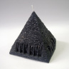 Svíčka z palmového vosku - pyramida - černá