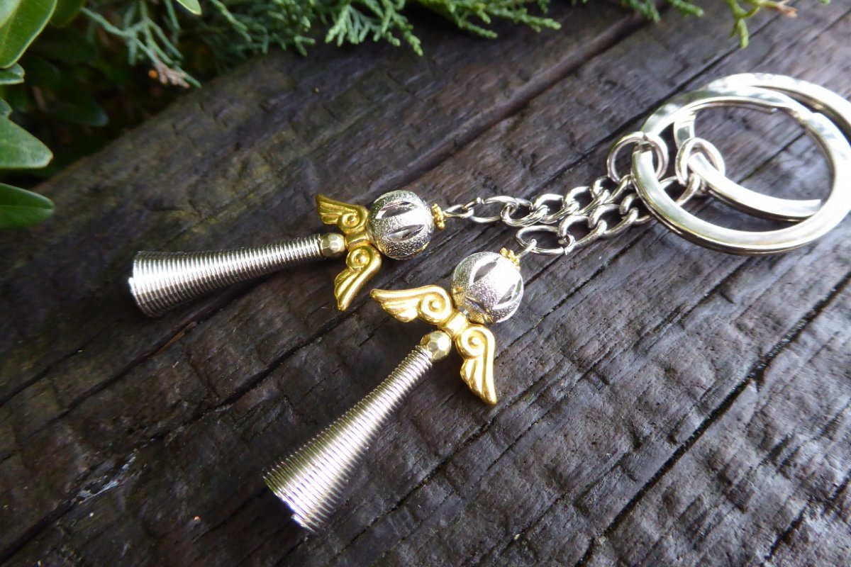 Klíčenka s andělíčkem - stříbrná 1