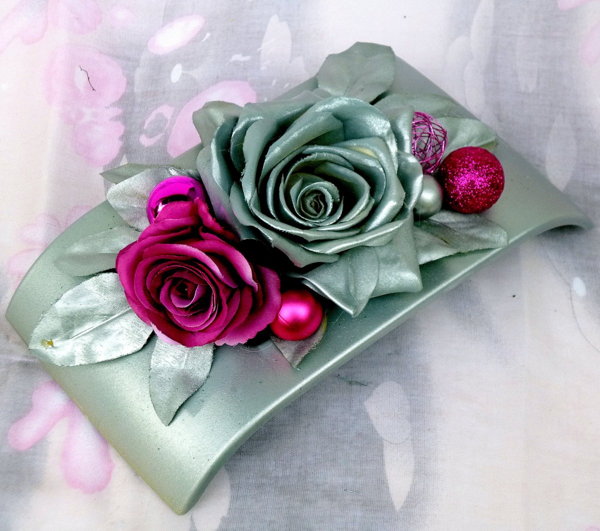 Zkamenělá růže_dekorace na stůl do sady