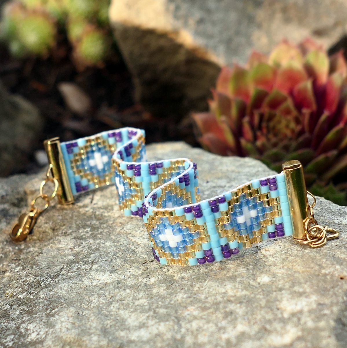 Geometric - náramek tkaný