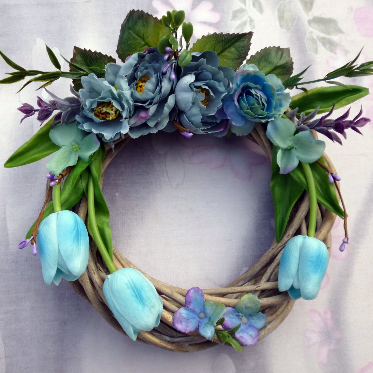 Ráno v zahradě_věnec na dveře