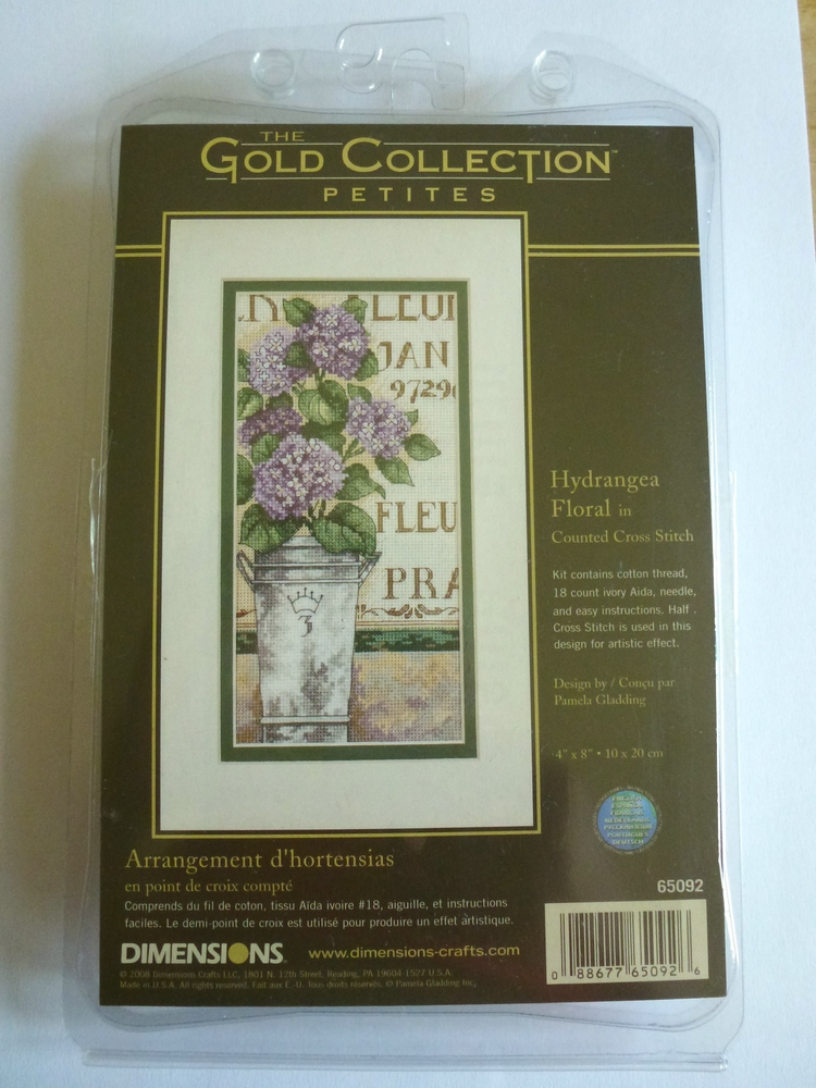 Sada na křížkové vyšívání - Květy hortenzie