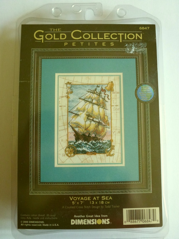 Sada na křížkové vyšívání - Plachetnice